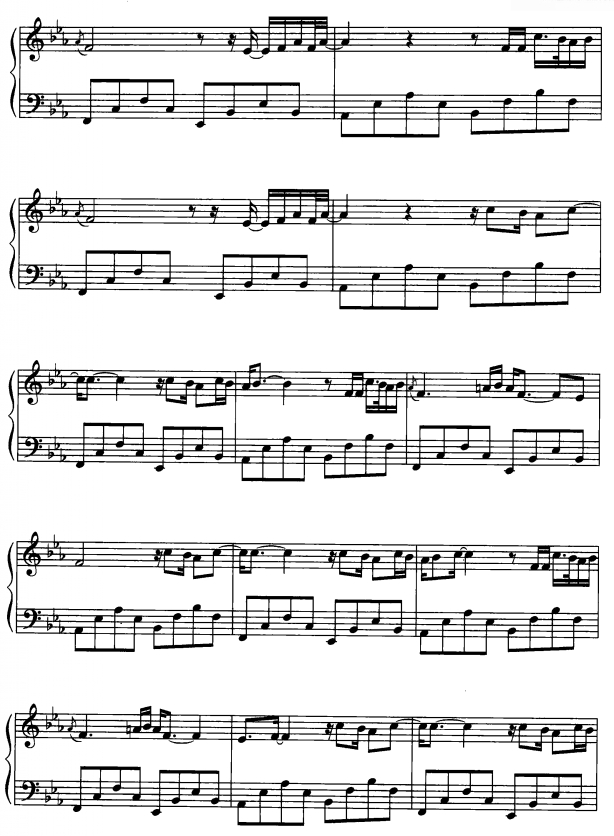 在莫斯科的陌生人5钢琴曲谱（图1）