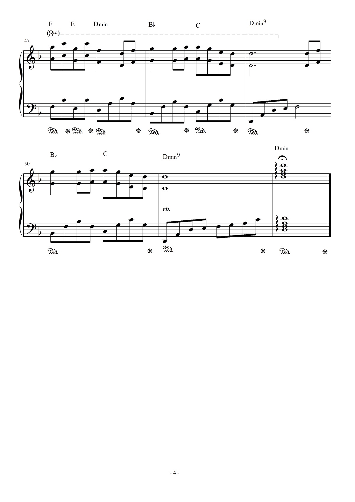 优美的小调钢琴曲谱（图4）