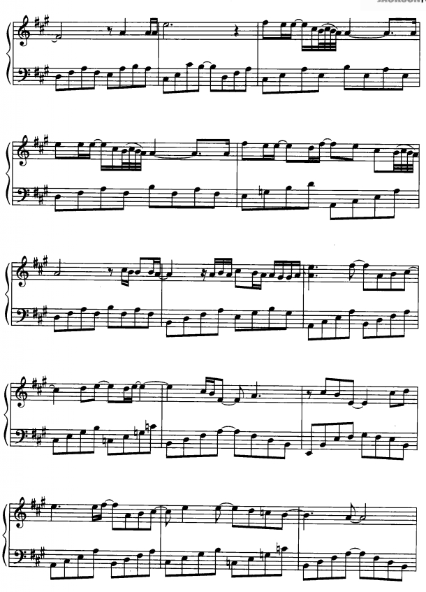 不要走开3钢琴曲谱（图1）