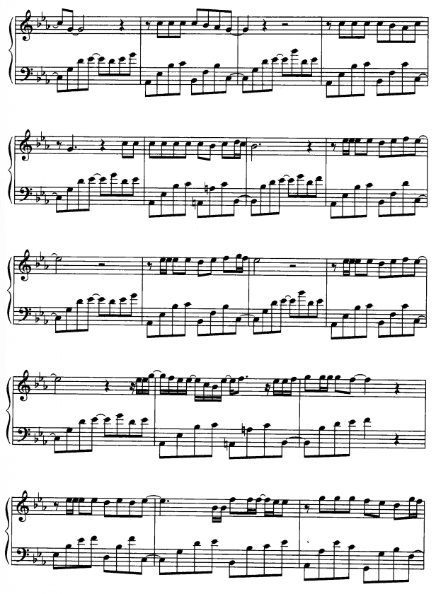 上线3钢琴曲谱（图1）
