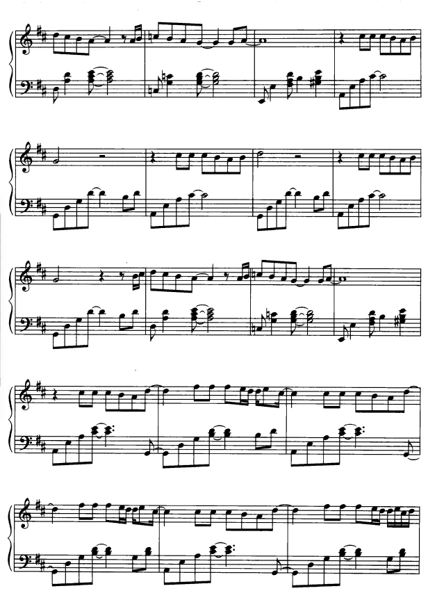 哭3钢琴曲谱（图1）