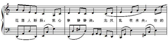 菊花台（C调转D调音高）钢琴曲谱（图4）