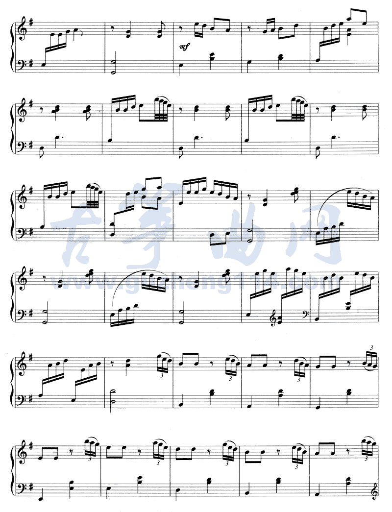 茉莉芬芳古筝曲谱（图9）