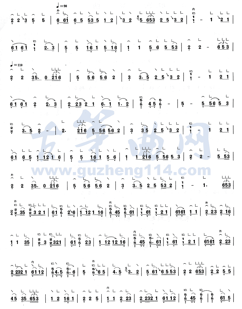 熏风曲古筝曲谱（图2）