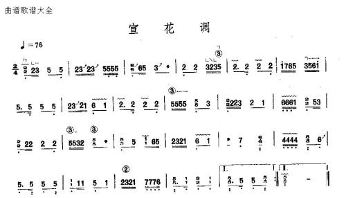 宣花调古筝曲谱（图1）