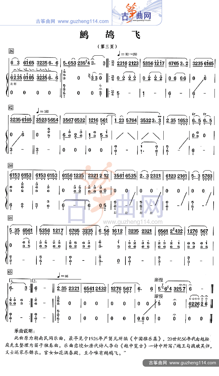 鹧鸪飞古筝曲谱（图3）