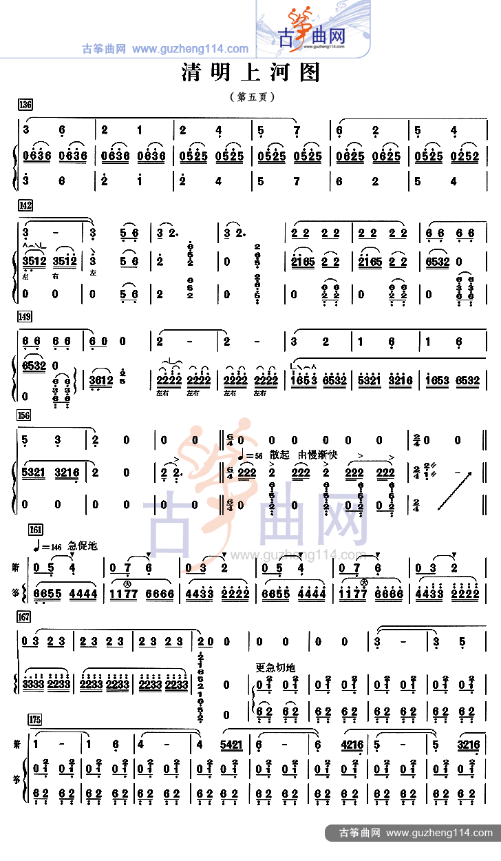 清明上河图古筝曲谱（图5）