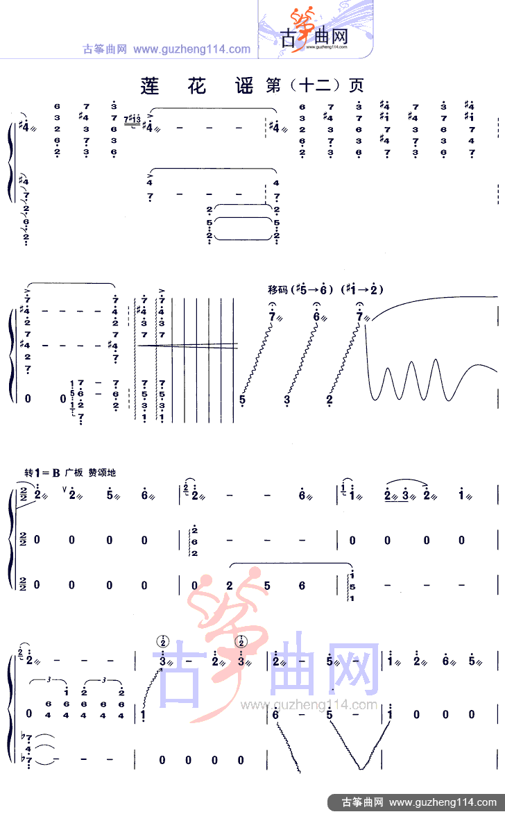 莲花谣古筝曲谱（图12）
