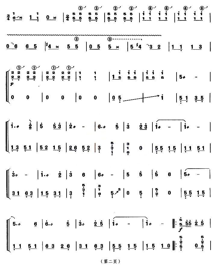 丰收锣鼓（【上海筝会】考级六级曲目）古筝曲谱（图2）