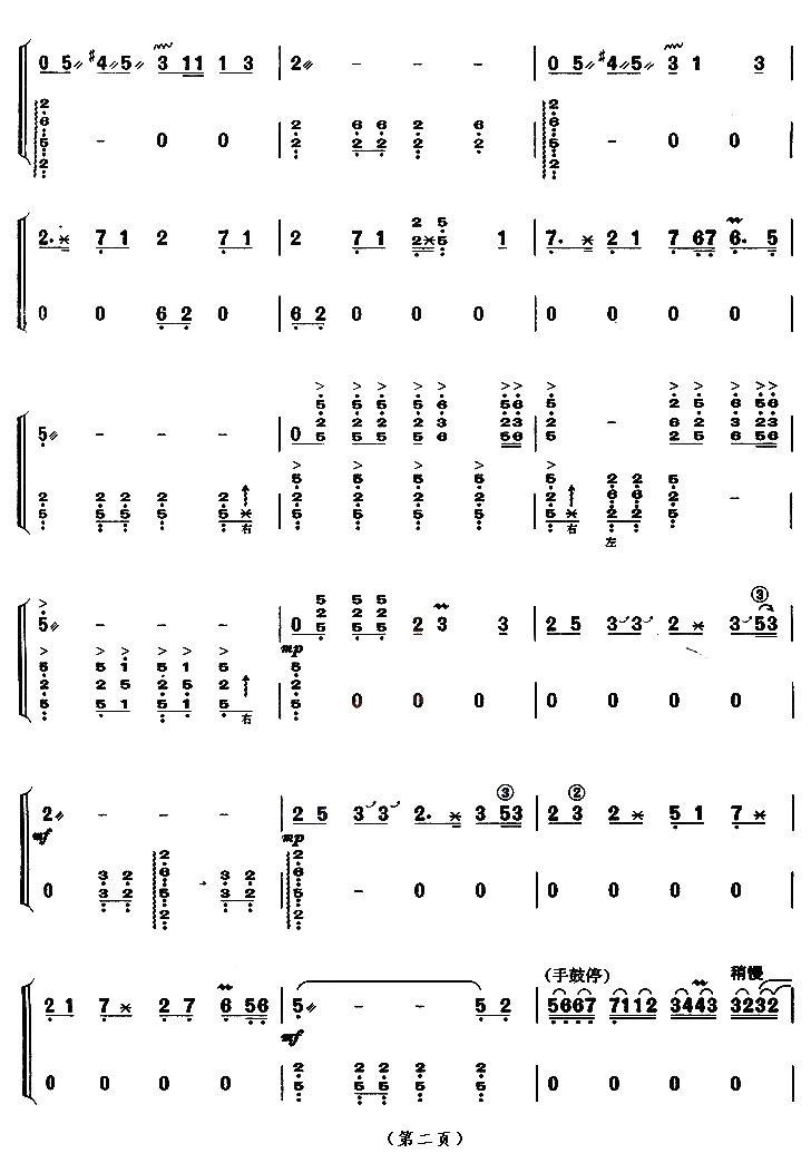 伊犁河畔（【上海筝会】考级八级曲目）古筝曲谱（图2）