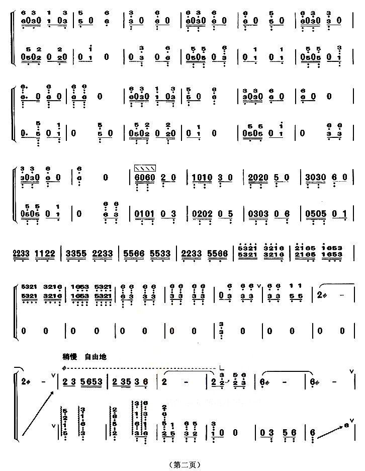 剪羊毛（【上海筝会】考级四级曲目）古筝曲谱（图2）