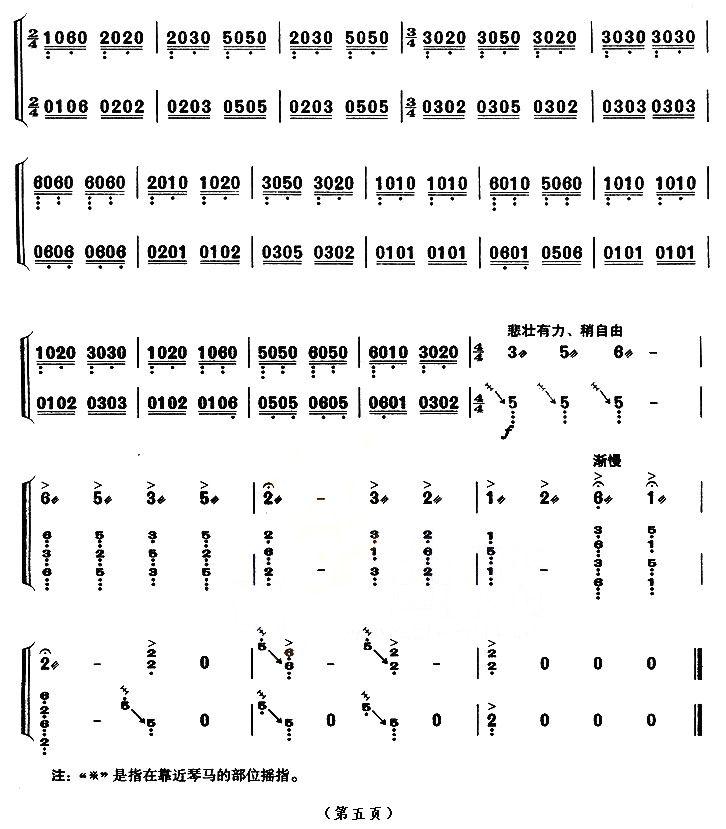 将军令（【上海筝会】考级八级曲目）古筝曲谱（图5）