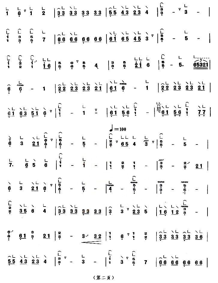 思凡（轻六调 [【上海筝会】考级八级曲目]）古筝曲谱（图2）