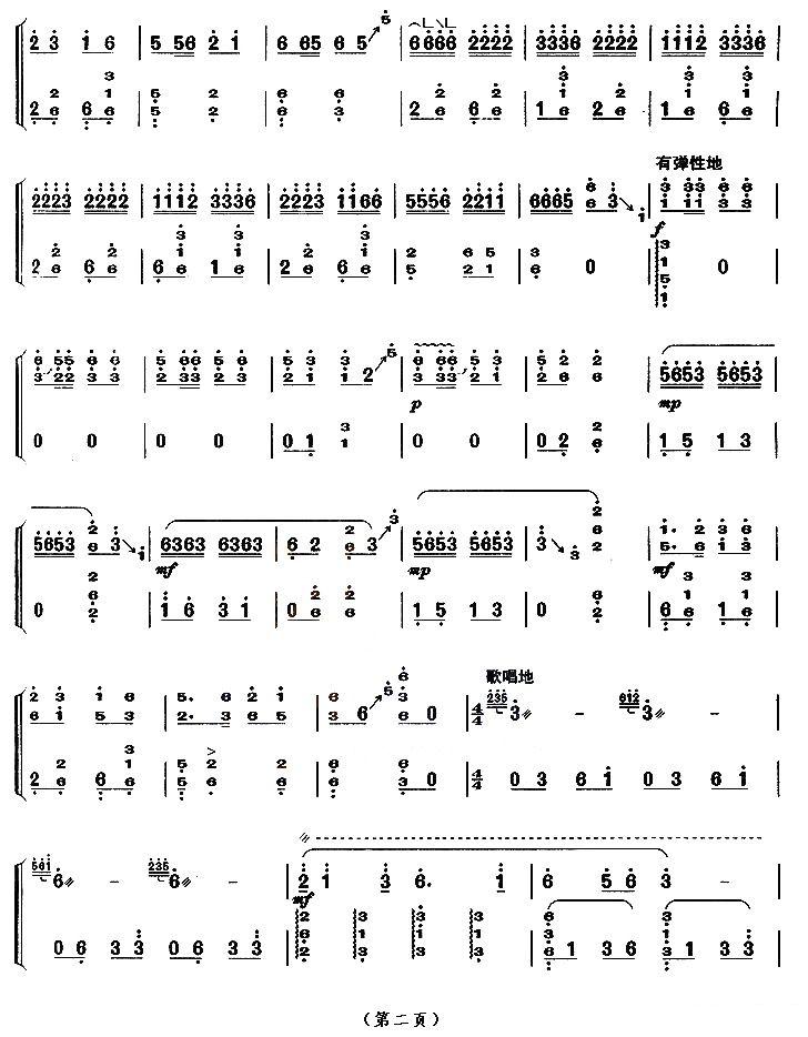 草原英雄小姐妹（【上海筝会】考级九级曲目）古筝曲谱（图2）