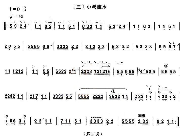 四段锦（【上海筝会】考级九级曲目）古筝曲谱（图3）