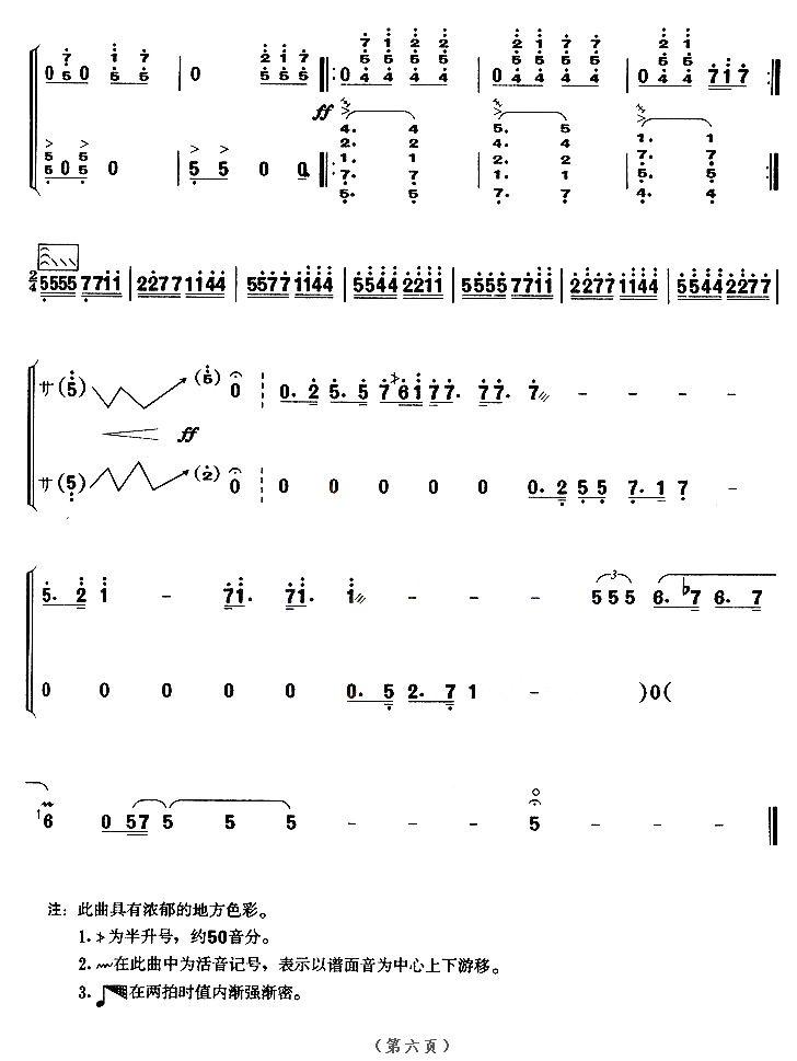 木卡姆散序与舞曲（【上海筝会】考级九级曲目）古筝曲谱（图6）