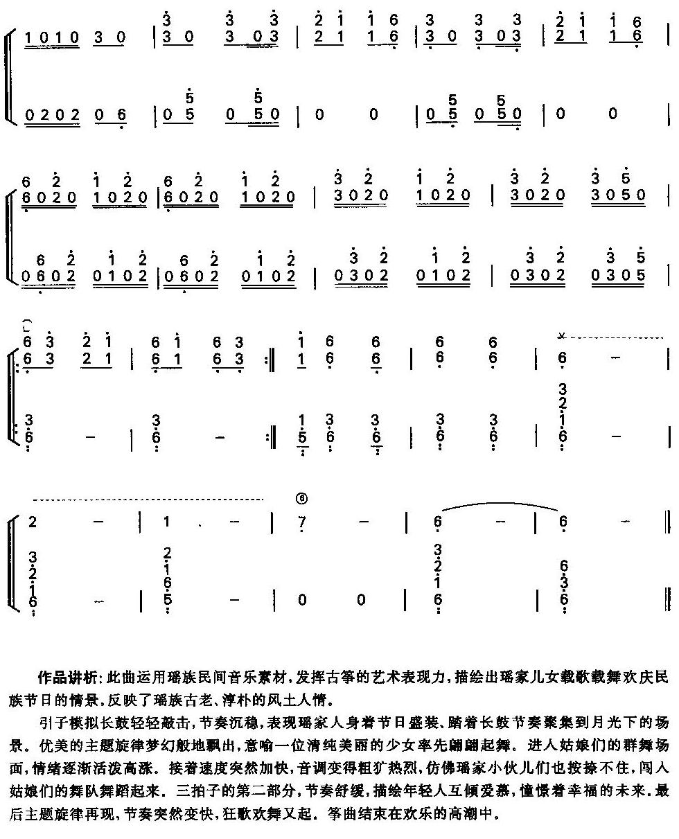 瑶族舞曲古筝曲谱（图8）