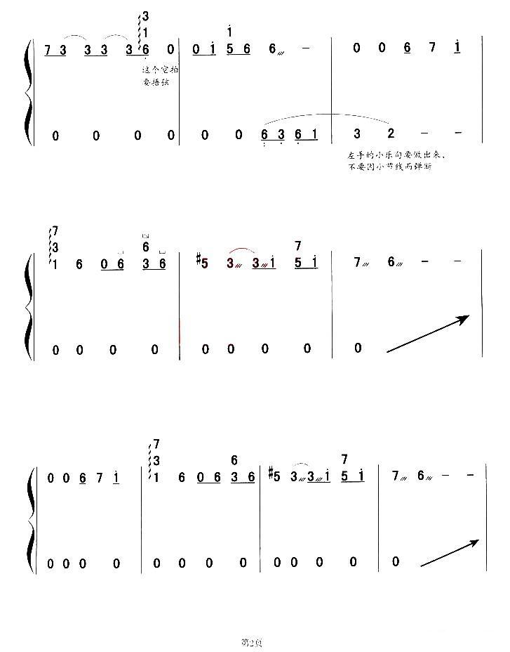 My Girl古筝曲谱（图2）