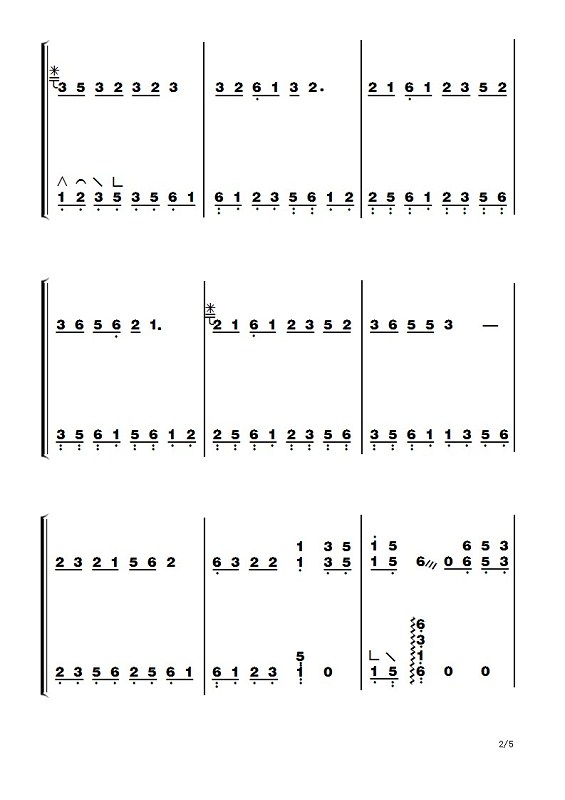 古筝曲谱《北京欢迎你》古筝曲谱（图2）