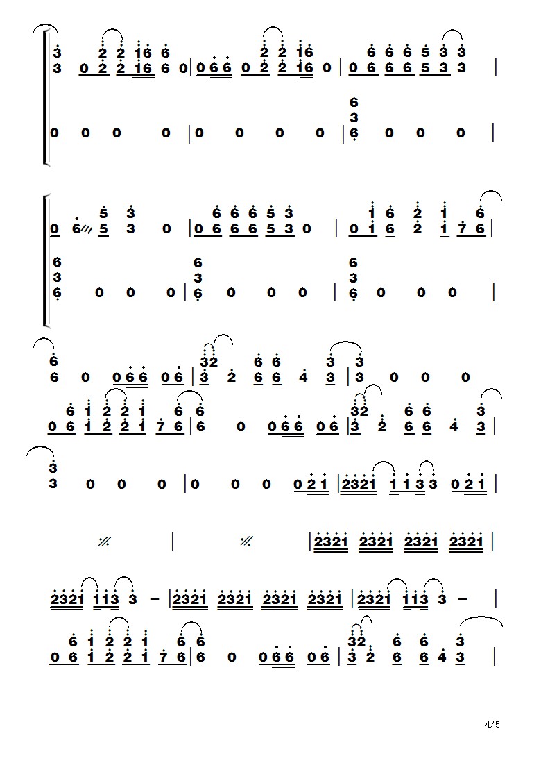 古筝曲谱迈克尔.杰克逊《Billie Jean》古筝曲谱（图4）