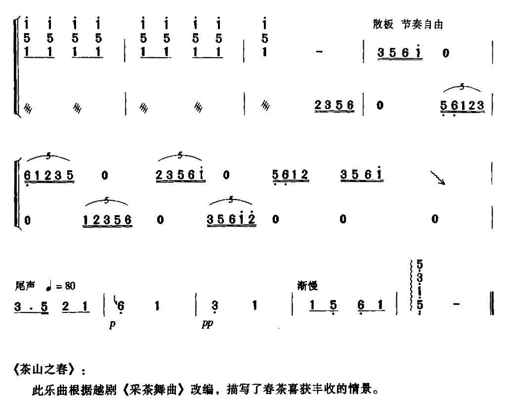 茶山之春古筝曲谱（图8）