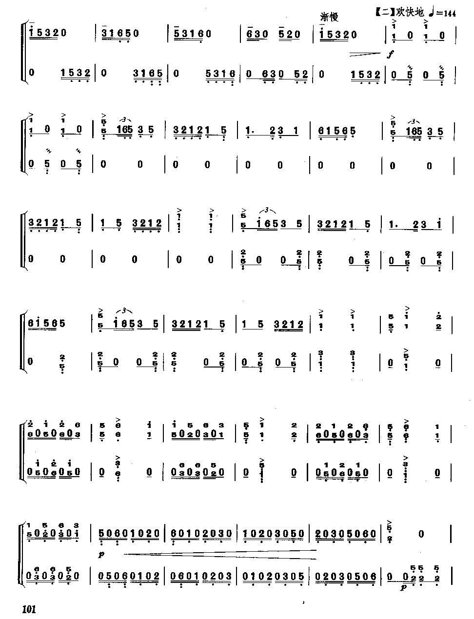 赫哲人的春天古筝曲谱（图3）