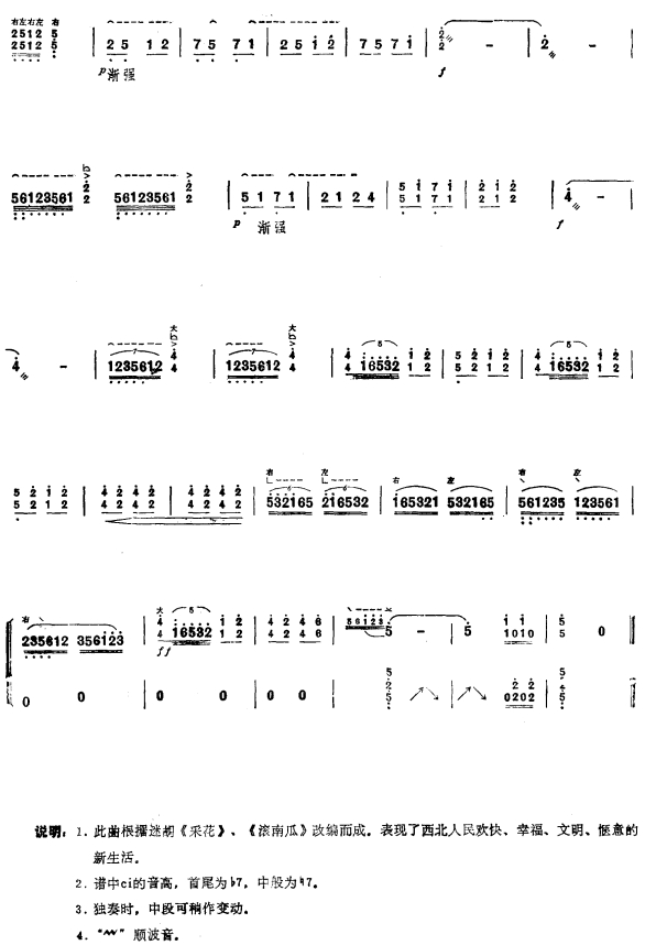 百花引6古筝曲谱（图1）