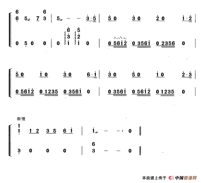 摩丹（黄梅改编版）古筝曲谱（图2）