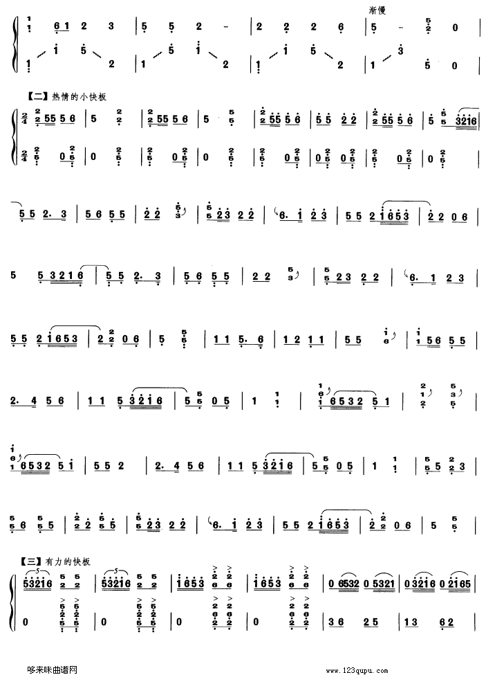 洞庭新歌古筝曲谱（图2）