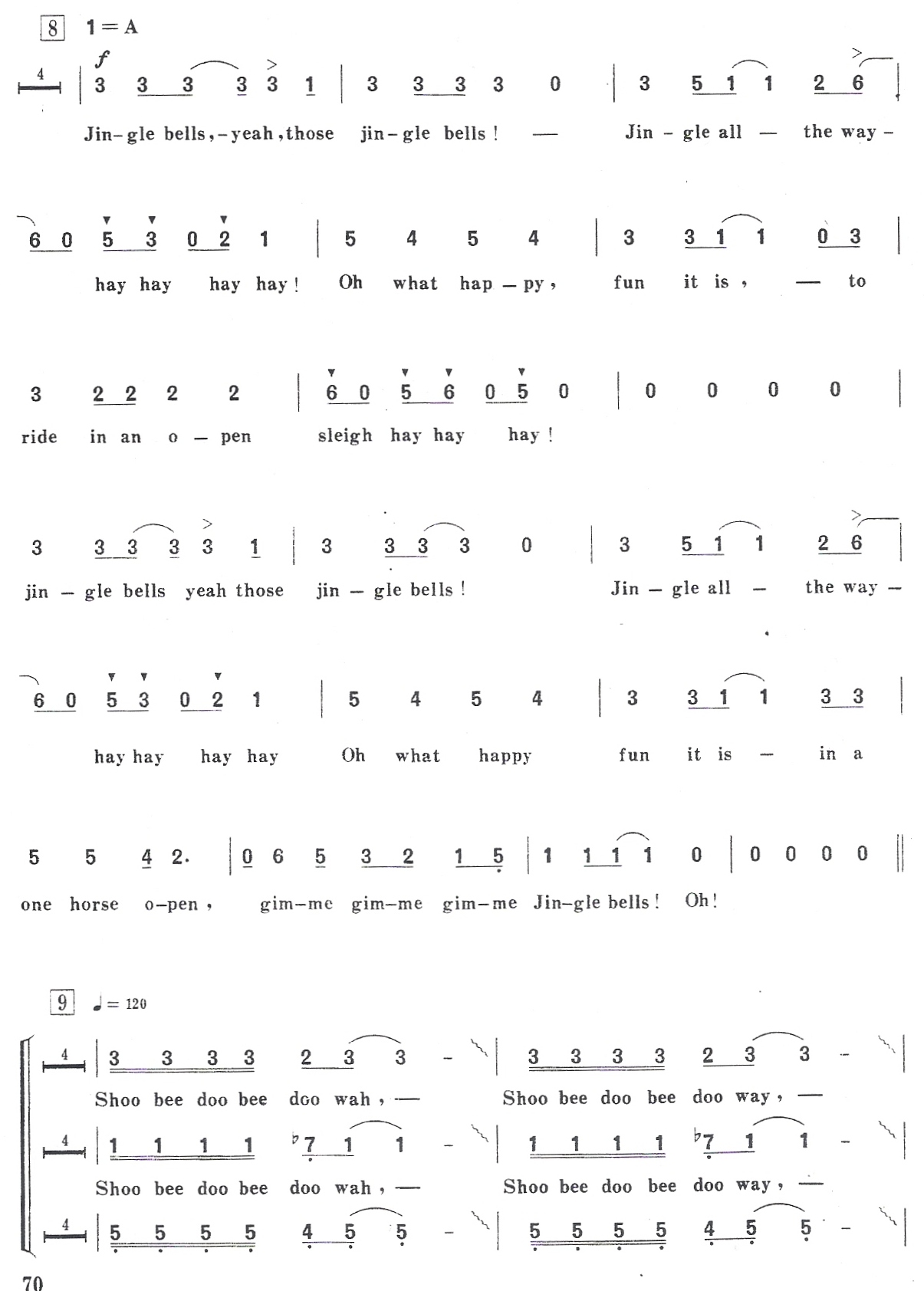 铃儿响叮当变奏（合唱）第七页合唱曲谱（图1）