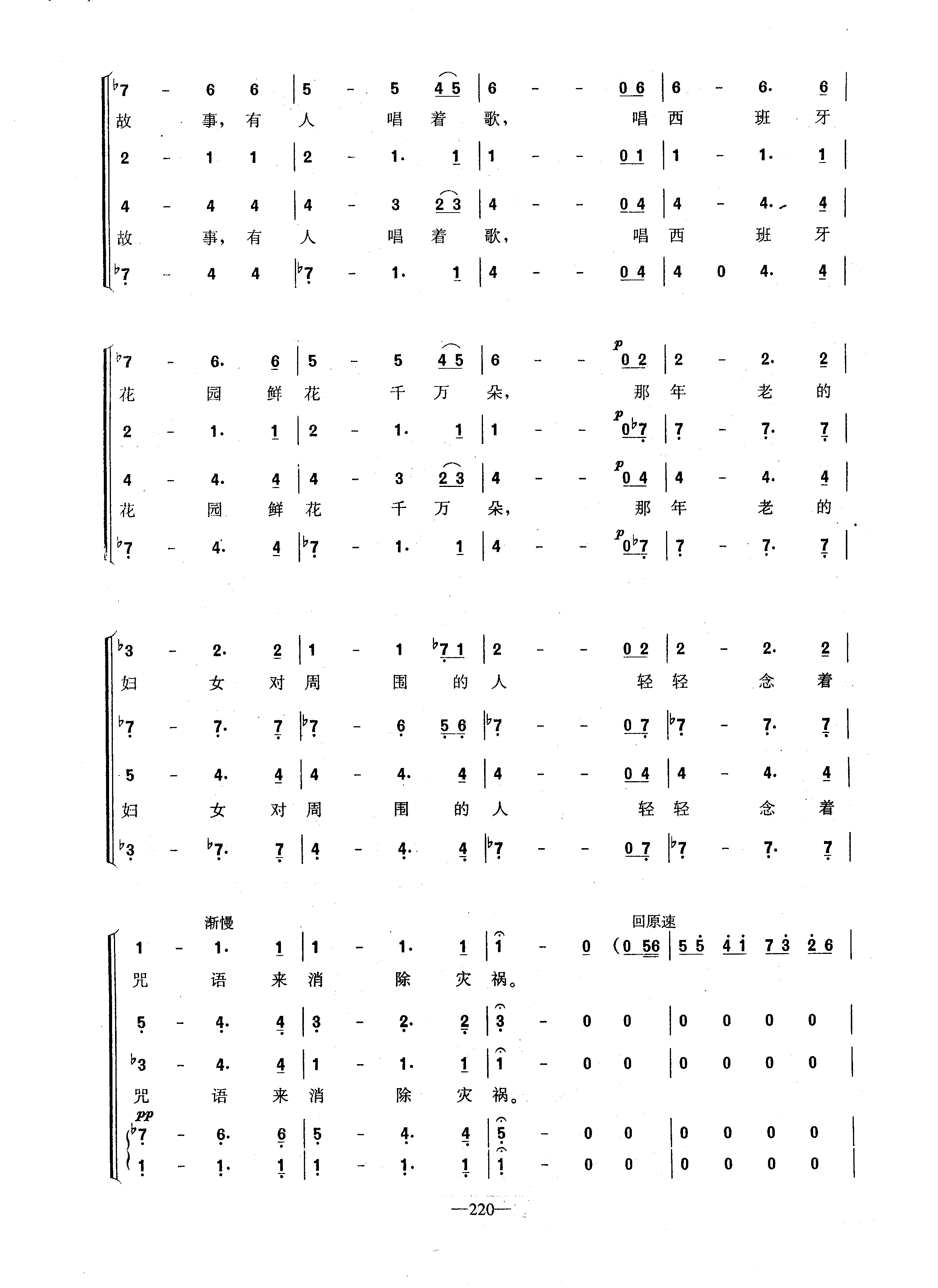 茨冈3合唱曲谱（图1）