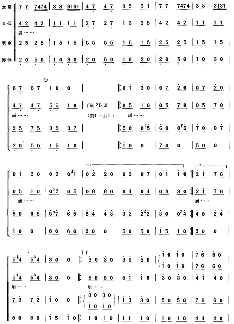 拨弦波尔卡（无伴奏混声四部合唱）合唱曲谱（图3）