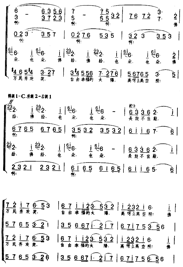 瑶族长鼓舞歌（合唱谱）合唱曲谱（图2）