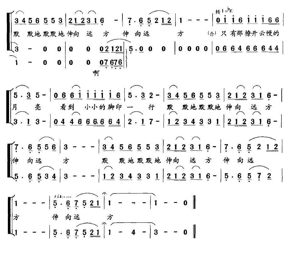 一盆丁香合唱曲谱（图2）