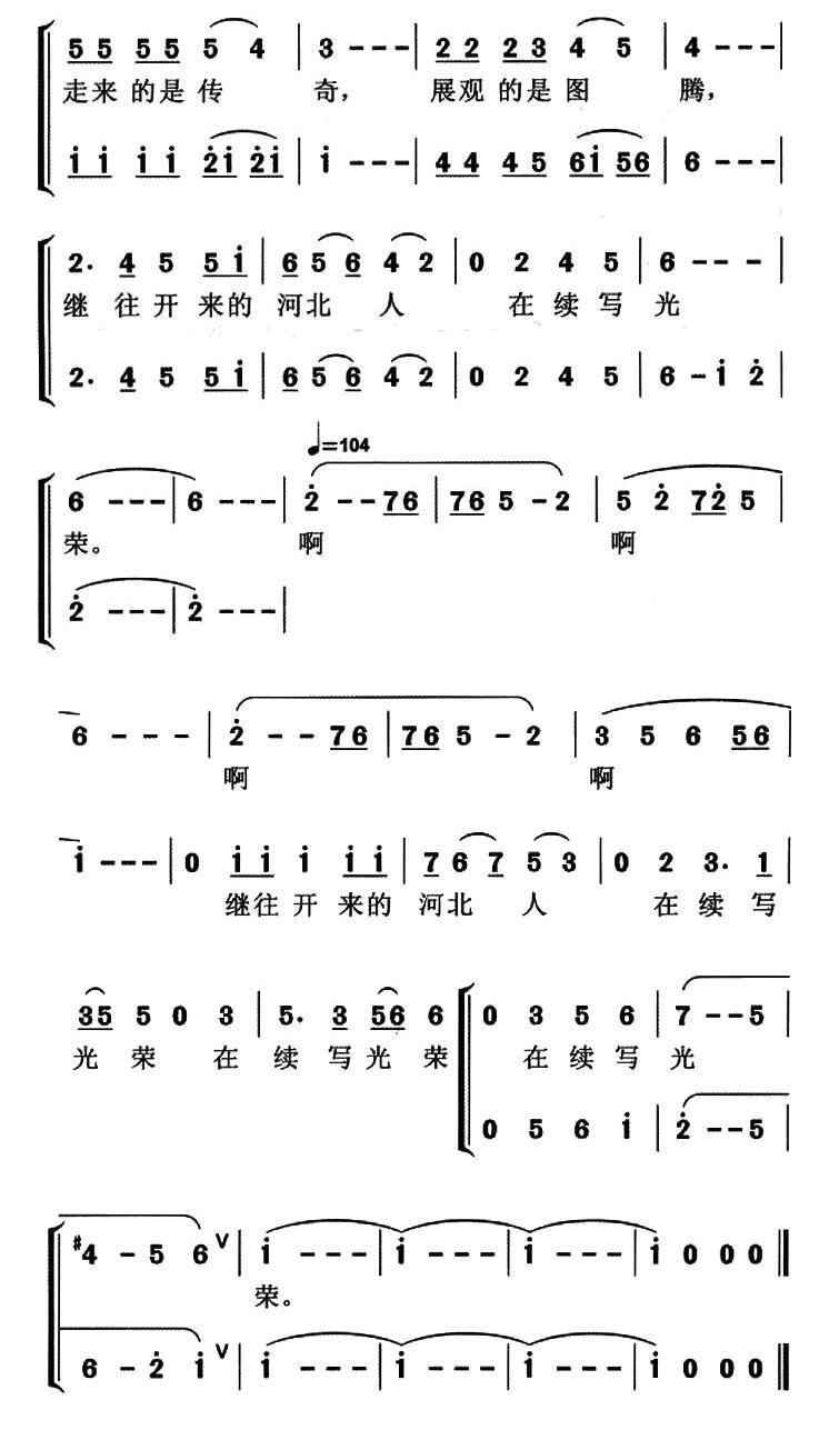 大美河北合唱曲谱（图3）