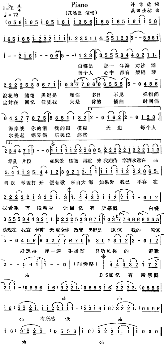 Piano简谱（图1）