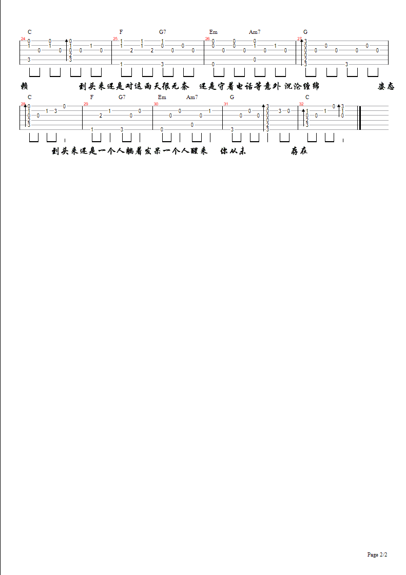 刘著《飘》伴奏吉他谱（图2）