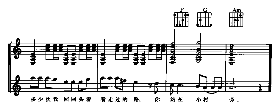 小芳（吉他弹唱）吉他谱（图3）