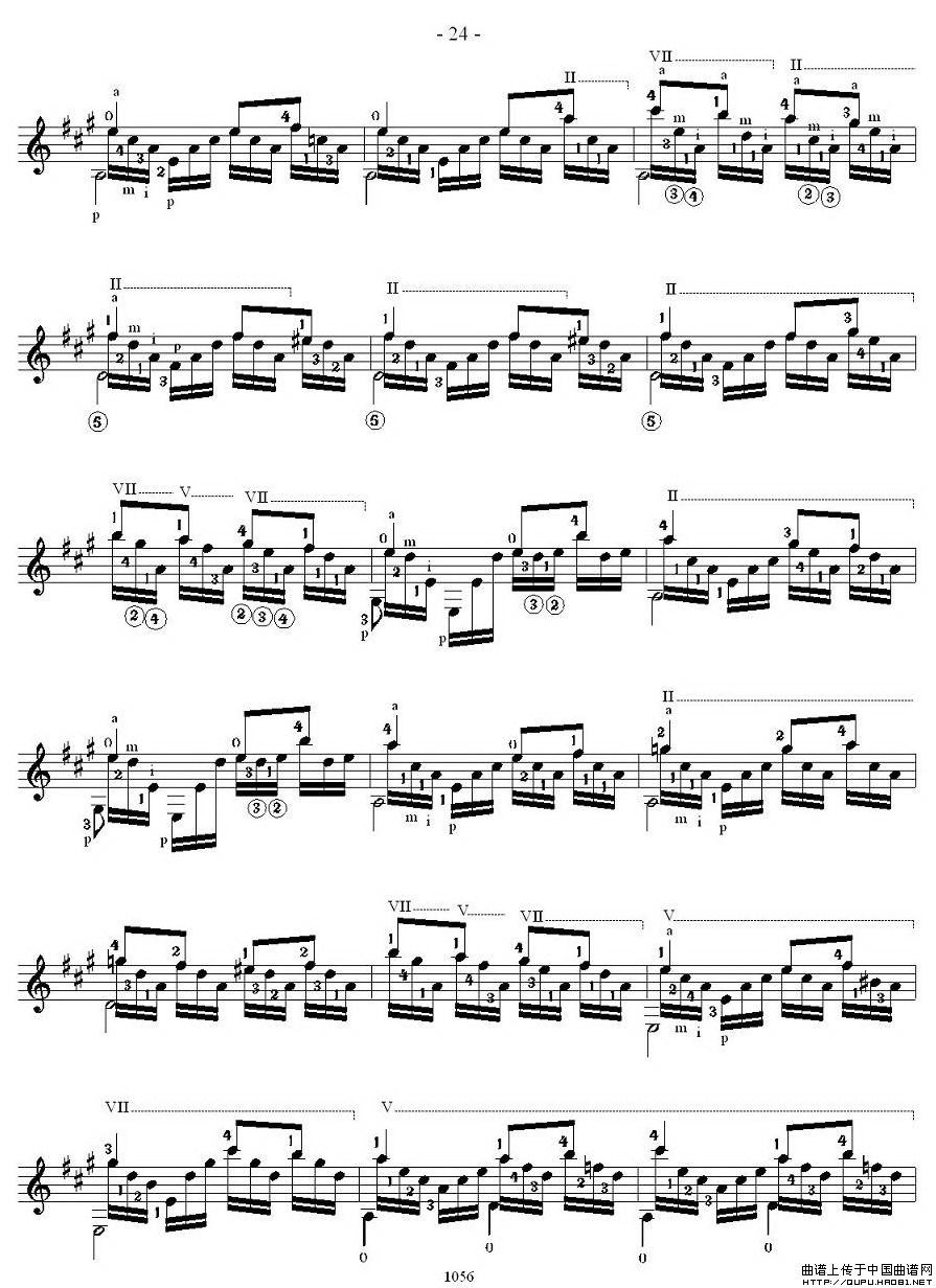 他雷加12首练习曲之12P3吉他谱（图1）