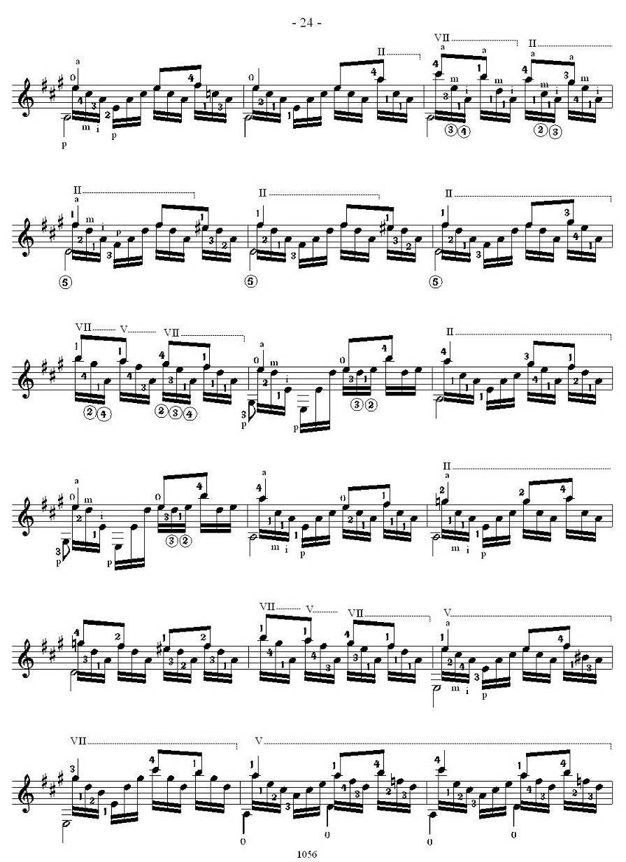 他雷加12首练习曲之12吉他谱（图3）