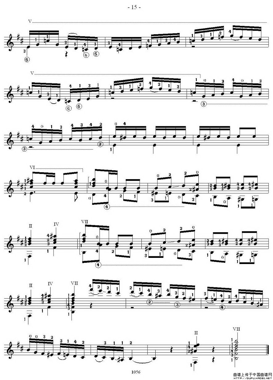 他雷加12首练习曲之8吉他谱（图2）