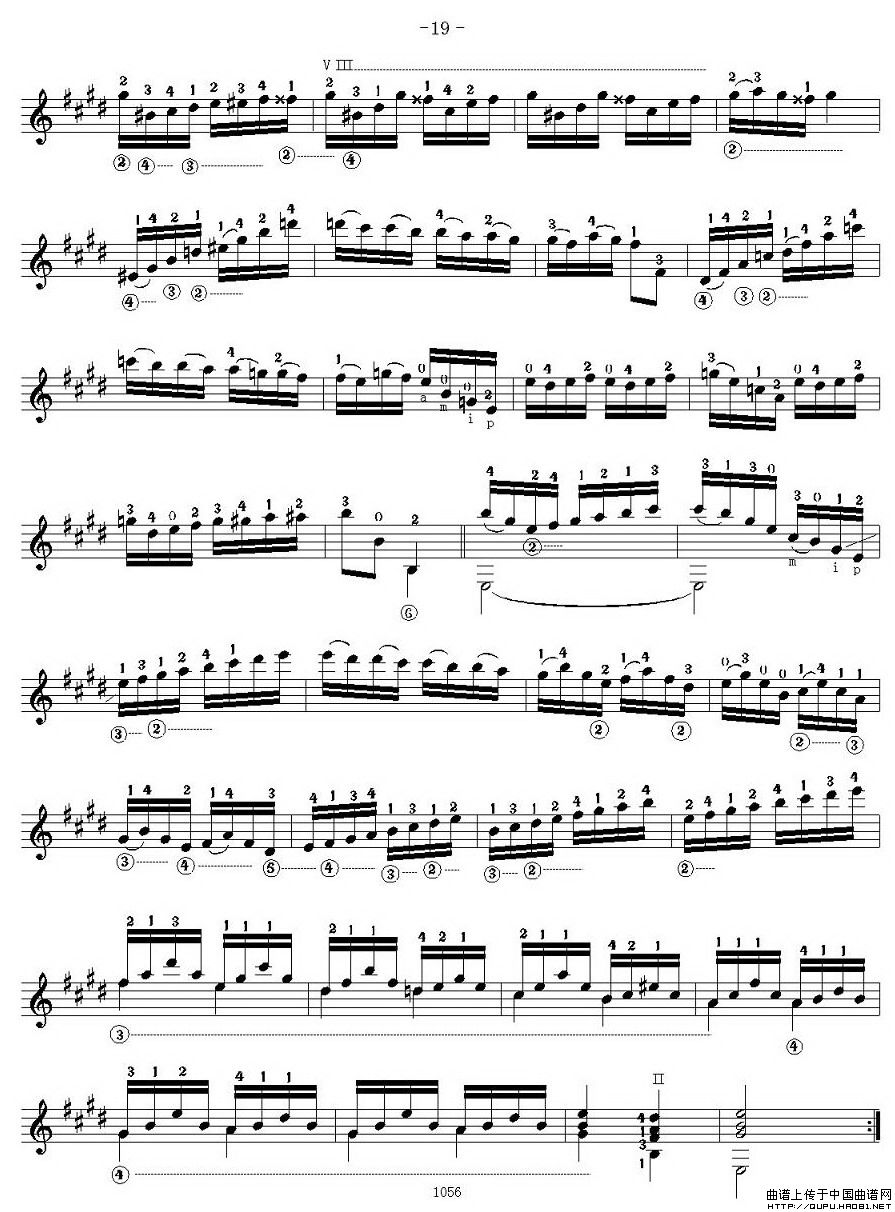 他雷加12首练习曲之10吉他谱（图2）