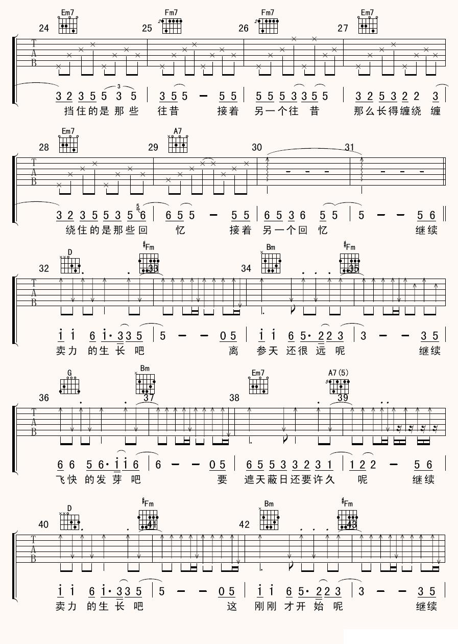 藤吉他谱（图2）