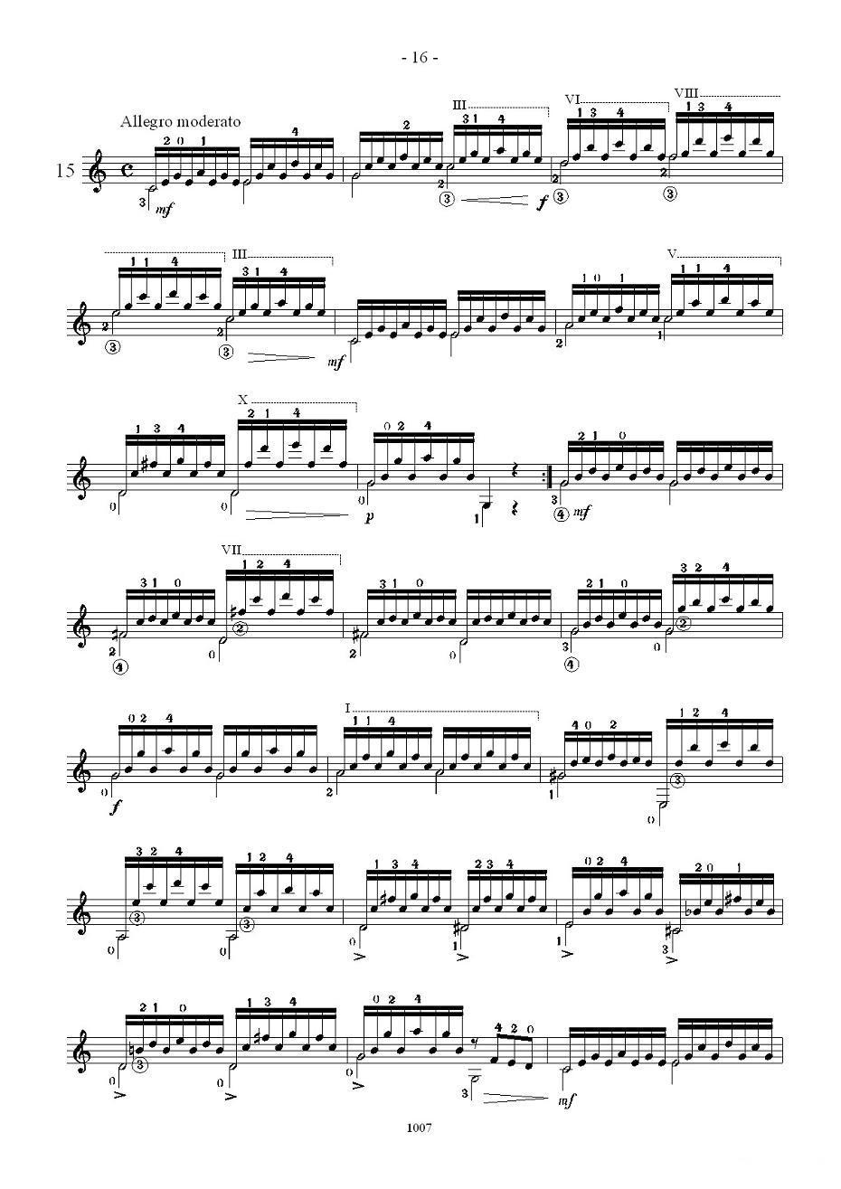 卡尔卡席25首练习曲之11——15吉他谱（图6）