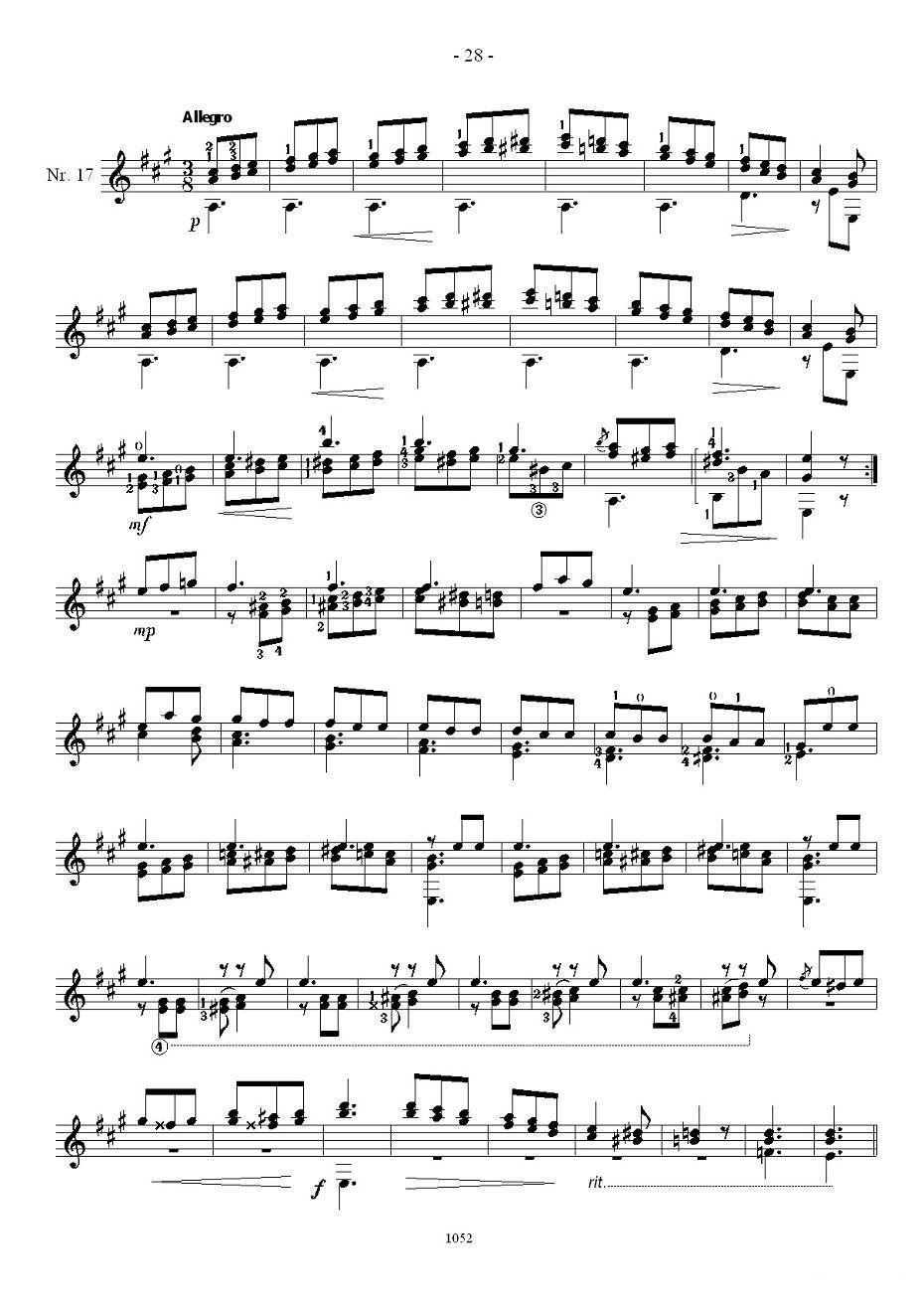 索尔·克斯特26首练习曲之16——20吉他谱（图3）