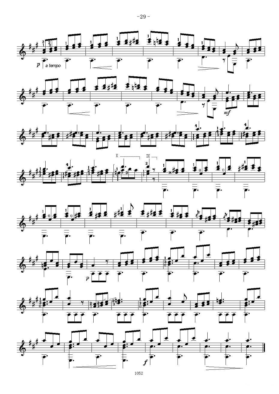 索尔·克斯特26首练习曲之16——20吉他谱（图4）