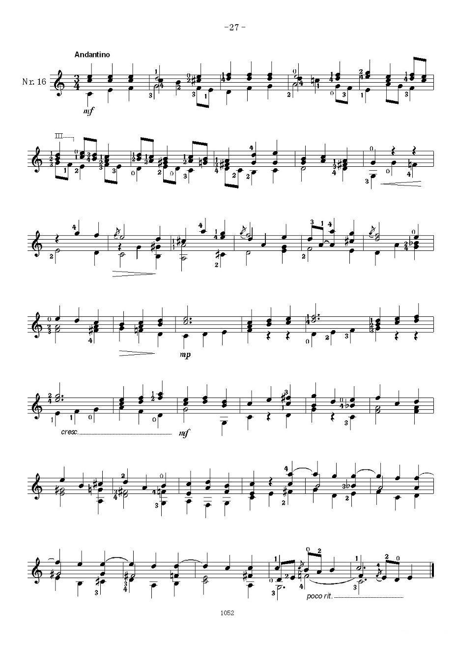 索尔·克斯特26首练习曲之16——20吉他谱（图2）