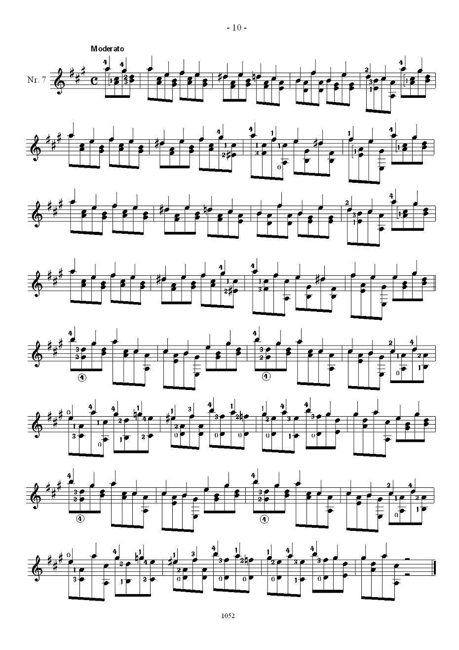 索尔·克斯特26首练习曲之6——10吉他谱（图4）