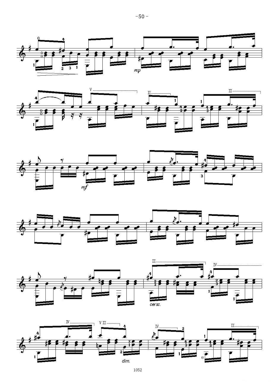 索尔·克斯特26首练习曲之21——26吉他谱（图14）