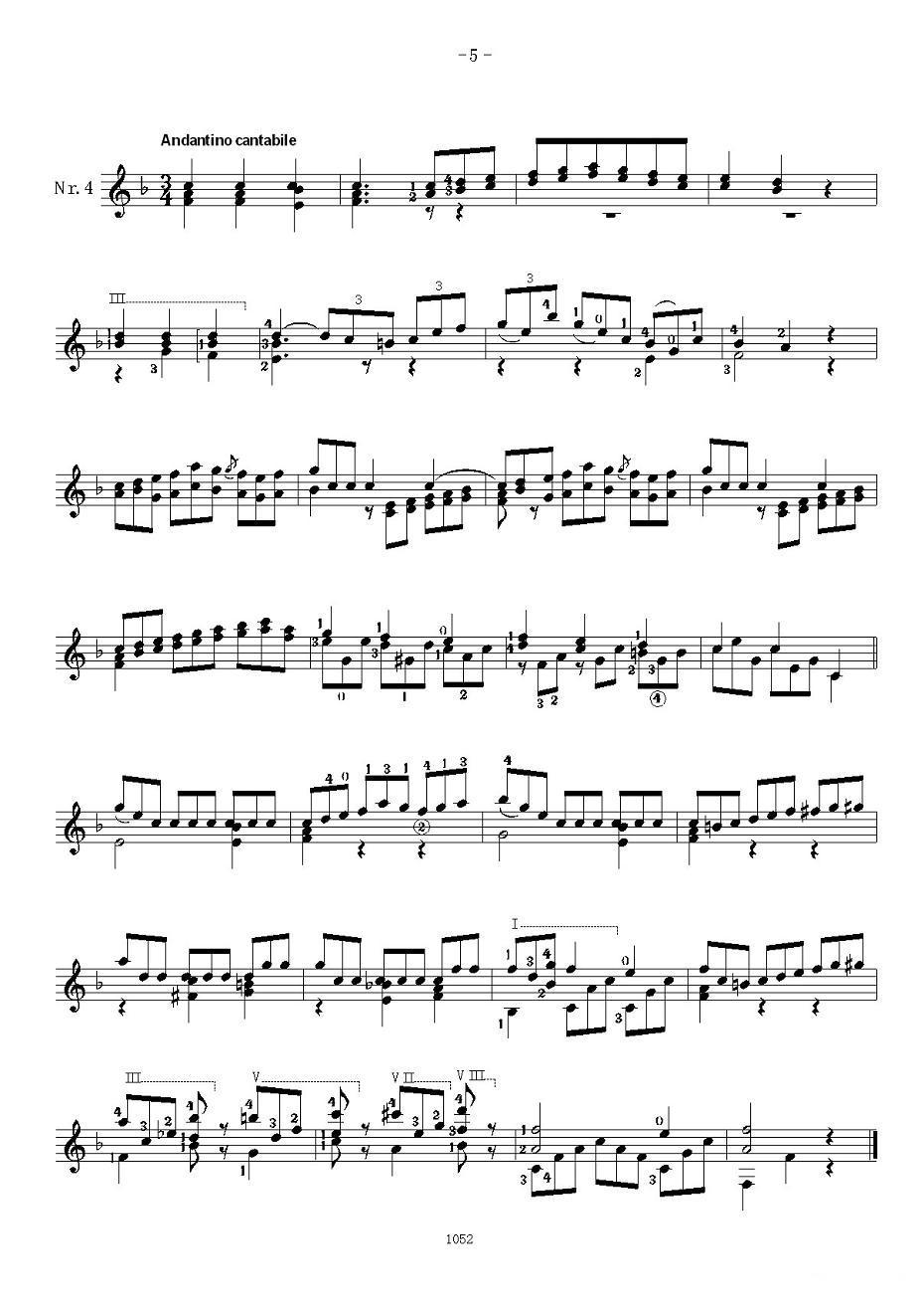 索尔·克斯特26首练习曲之1——5吉他谱（图5）